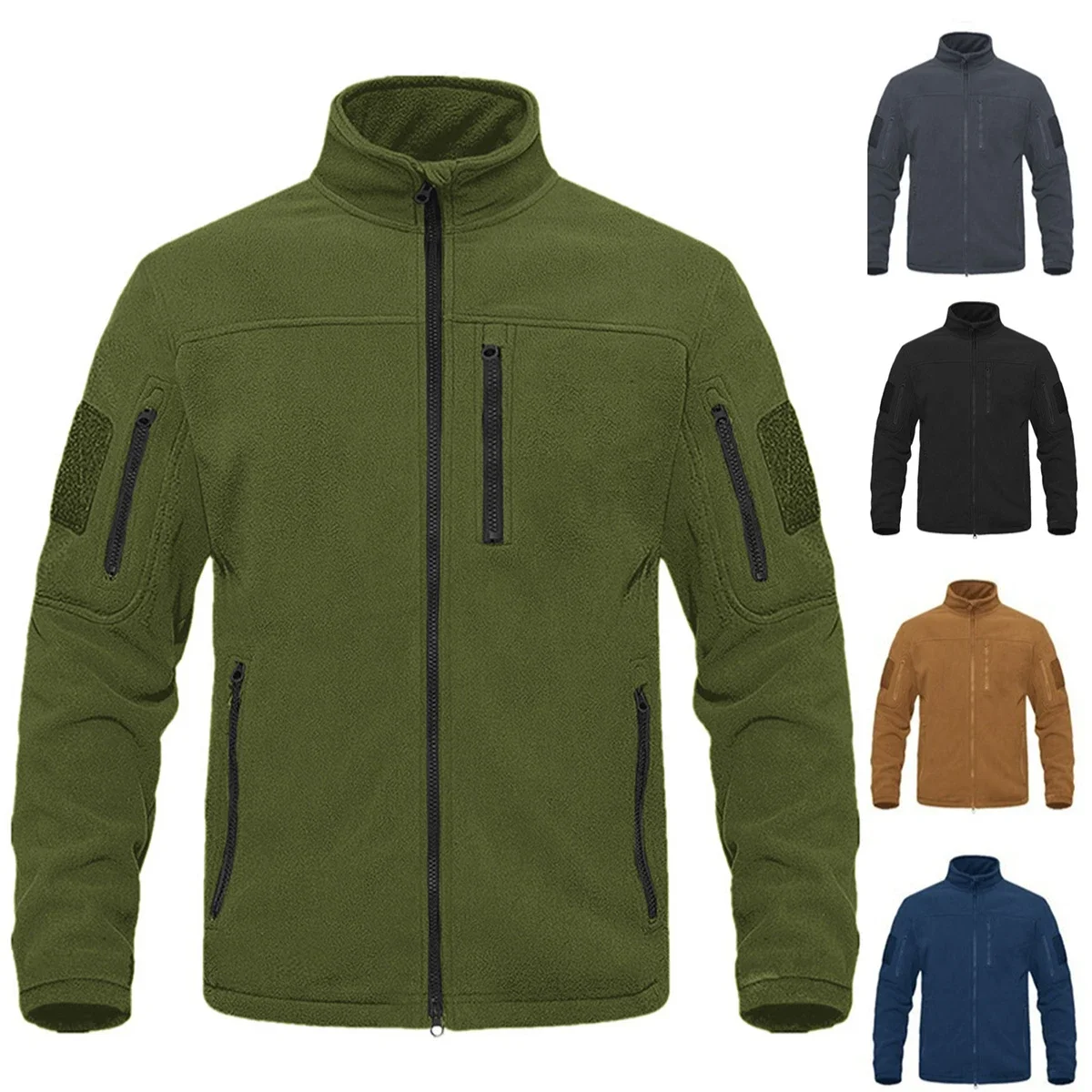 Safari Outdoor Hunting Jackets - 2026 Ciepłe polarowe kurtki taktyczne z