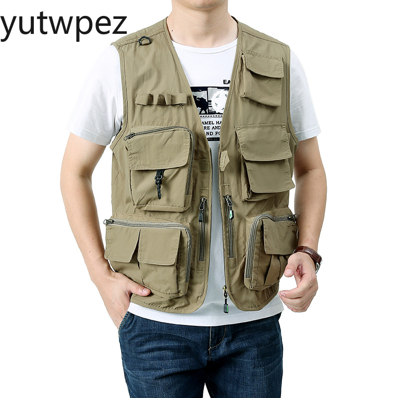 Safari Outdoor Hunting Jackets - Kamizelka męska bez rękawów, lekka, z
