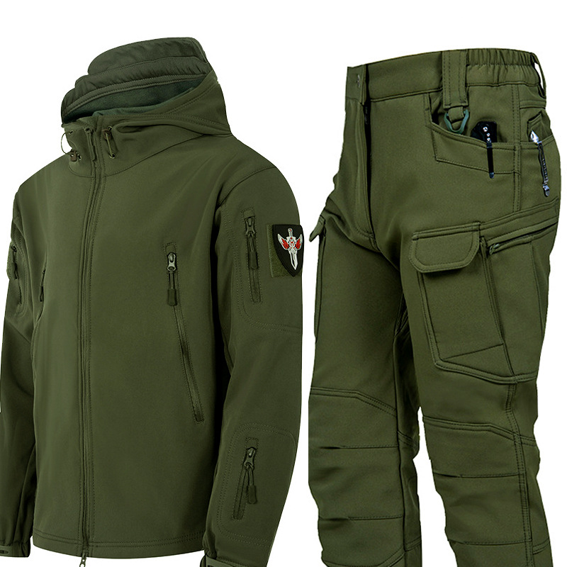 Safari Outdoor Hunting Jackets - Wodoodporna kamuflażowa kurtka taktyczna softshell z