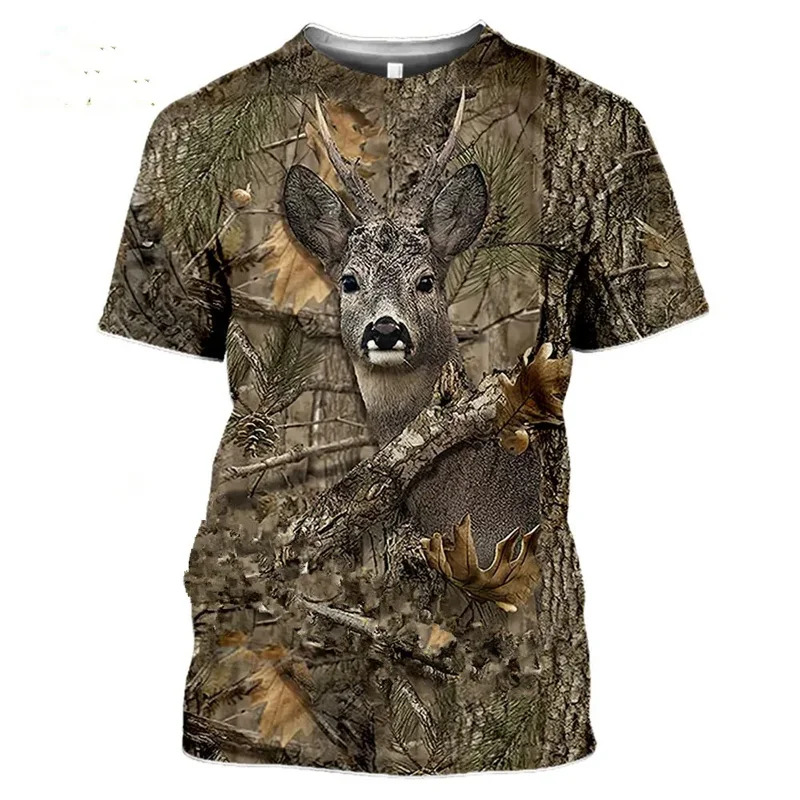 Wildman Hunting & Outdoor Reviews - Koszulka 3D z kamuflażem, motywem dzikiego