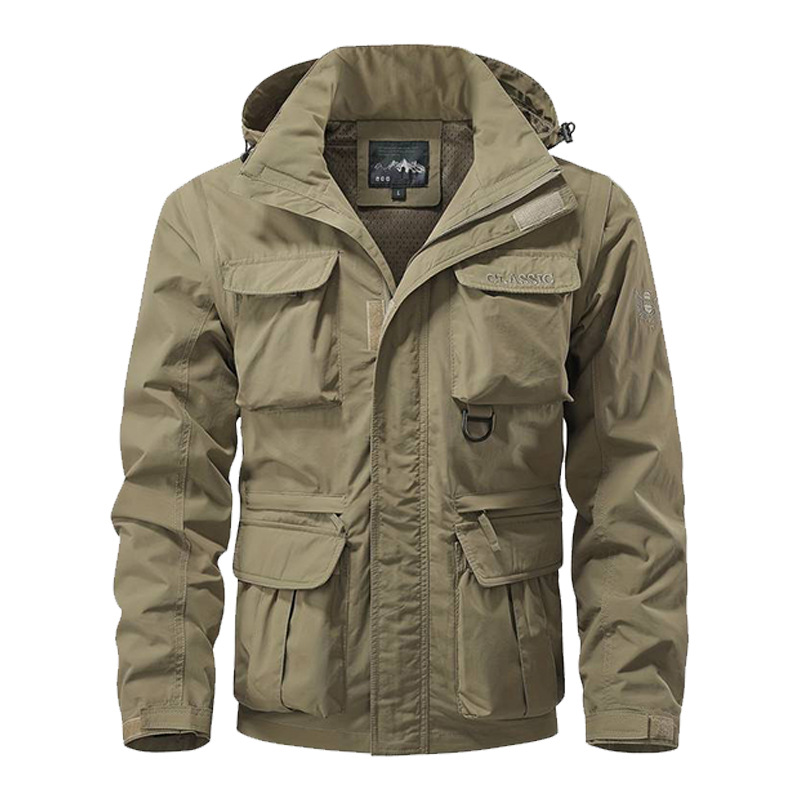 Safari Outdoor Hunting Jackets - Kurtka męska z odpinanymi rękawami, wiatroodporna,