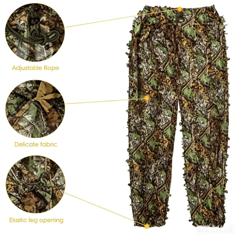 Strój kamuflażowy 3D z liśćmi, – Outdoor Hunting Photography recenzja i cena