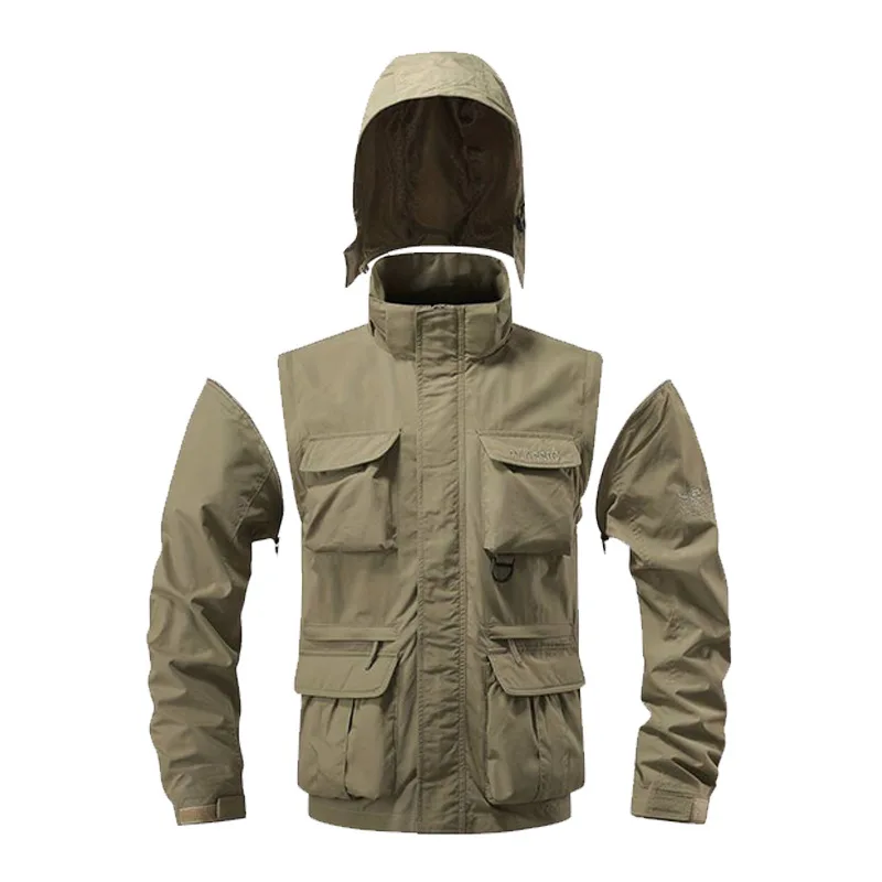 Kurtka męska z odpinanymi ręka – Safari Outdoor Hunting Jackets recenzja i cena